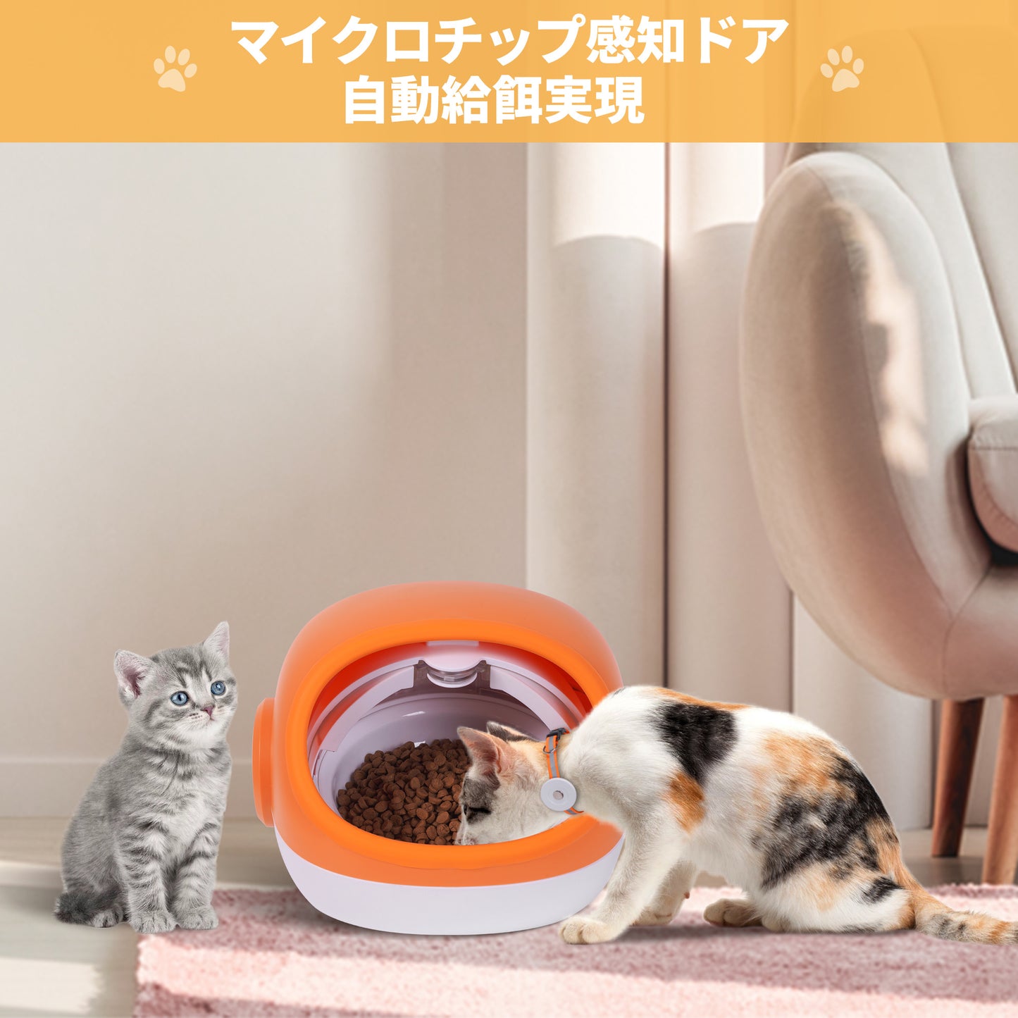 自動給餌器 猫 自動餌やり機　猫用　2WAY給電　タイマー機能　音声録音　多頭飼い　操作簡単　お手入れ簡単　パネル操作　手動給餌　一日最大限九回自動給餌　日本語説明書